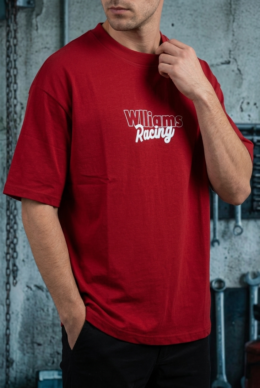 Williams Racing Oversized Graphic T-Shirt – Red